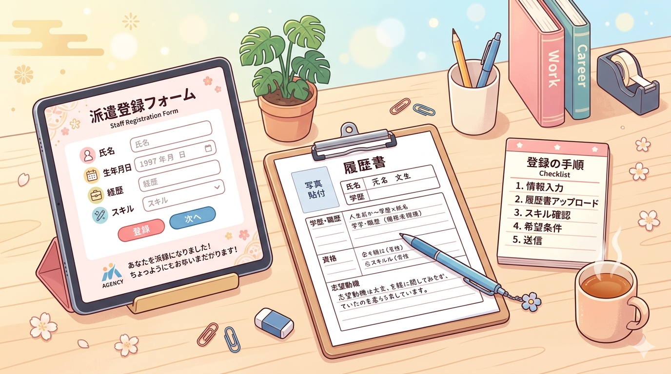 派遣会社の登録で何を書けばいい？項目と書き方を派遣社員経験30年が解説