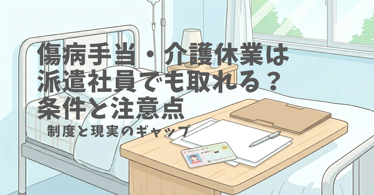 傷病手当・介護休業は 派遣社員でも取れる？ 条件と注意点-制度と現実のギャップ